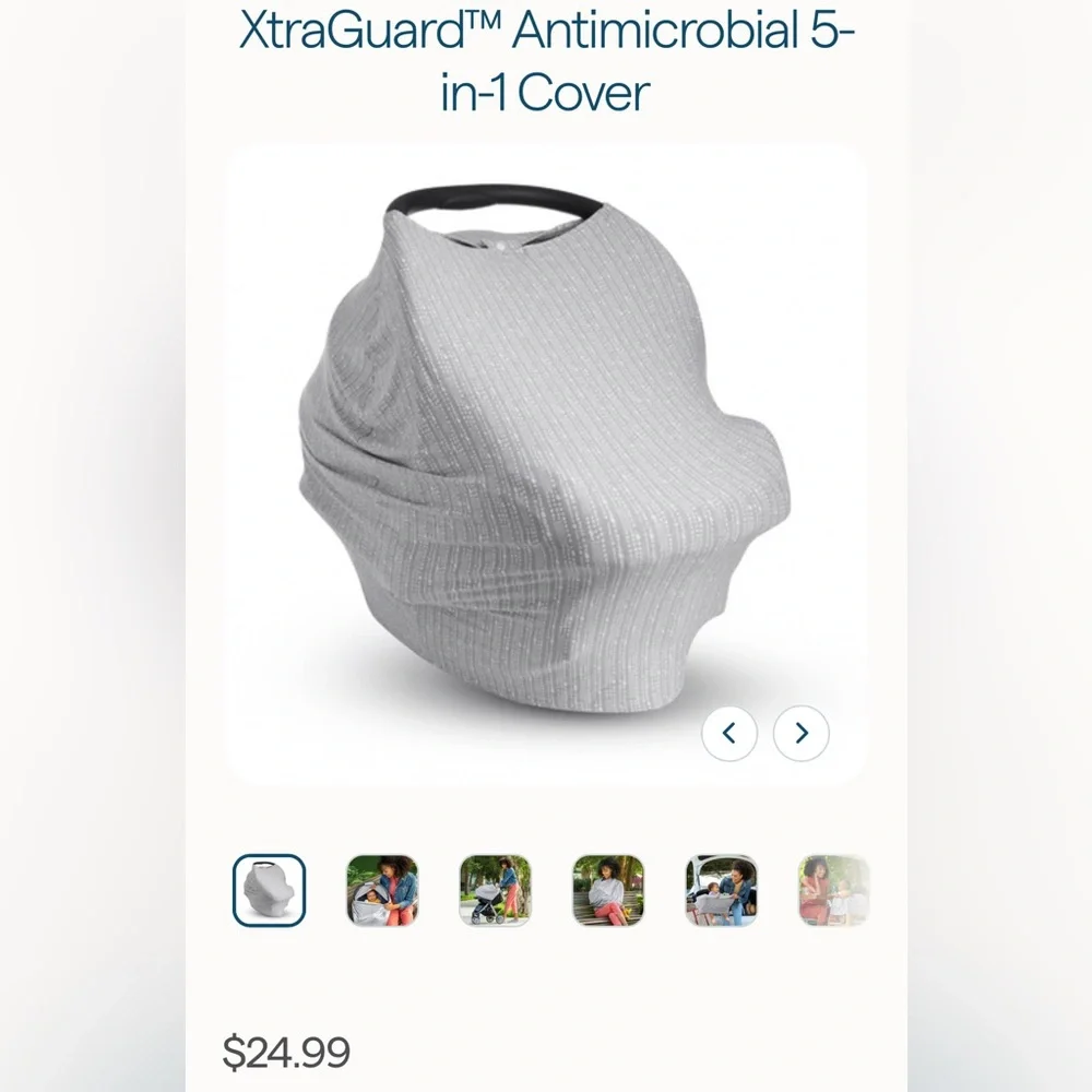 EUC Munchkin Brica XtraGuard Antimicrobial 5-in-1 Cover - Gray